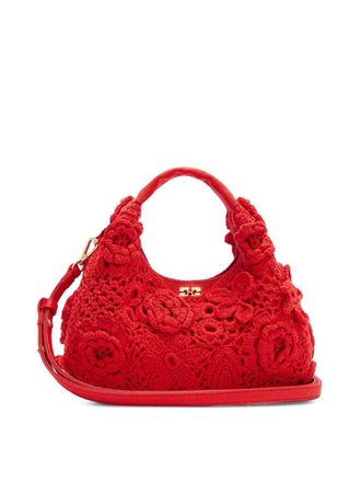 Ganni Red crochet shoulder bag
