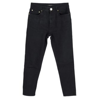 Mother Of Pearl Parelmoer jeans met hoge taille in zwart katoen