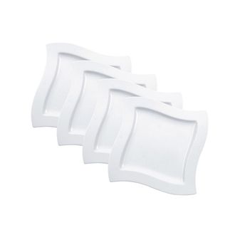 Villeroy & Boch NewWave Square Salad Plate Set of 4 in White at Nordstrom