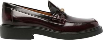 Tod's Maroon Logo Classic Loafer