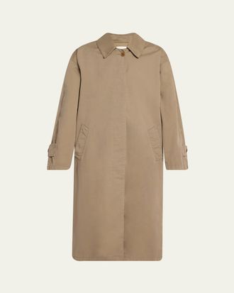 The Row Rocco Cotton-Cashmere Long Trench Coat
