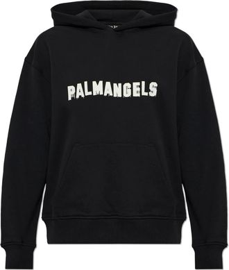 Palm Angels Felpa con cappuccio in cotone - - Sweatshirts & Hoodies - Uomo - Nero - L