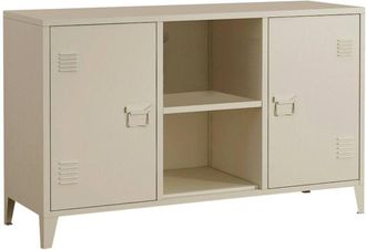 Dmora Dmora - Aparador Friddi, Buf&eacute; De Sal&oacute;n, Aparador De Sal&oacute;n, Despensa De Cocina, 120x40 H73 Cm, Crema