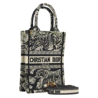 Dior Pre-owned Tote Bags, female, Black, Size: ONE SIZE Pre-owned Vintage Canvas Hand Bag