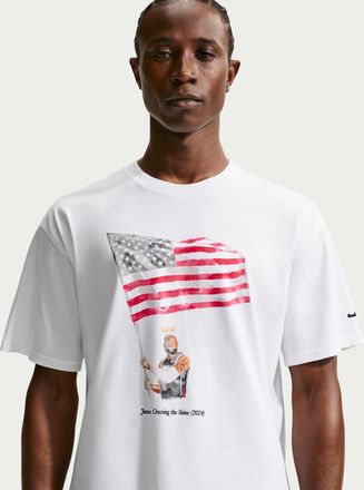 Nike LeBron Old Glory Nike Mens Basketball T-Shirt in White | IH8581-100