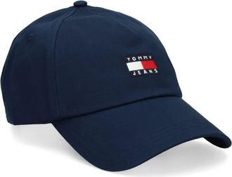 Tommy Jeans logo-embroidered baseball cap - men - Cotton - One Size - Blue