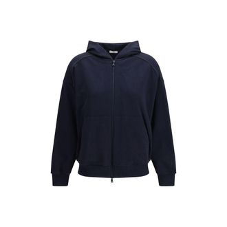 Brunello Cucinelli Blue Cotton Womens Sweatshirt