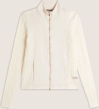 Freddy Sweatshirt FREDDY Pullover F4WINES, Damen, Gr. M, weiss (sandwei&szlig;), Obermaterial: 34% Baumwolle CO. 25% Viskose CV. 25% Polyester PES. 14% Modal CMD. 