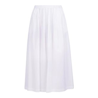 ottod'Ame Midi Skirts, female, White, Size: 2XS Voluminous Cotton Skirt