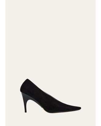 Balenciaga 90mm Duchesse Suede Pumps