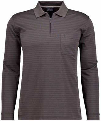 Ragman Poloshirt RAGMAN, Herren, Gr. M, anthrazit, Baumwollmischung, regular fit, ohne Ausschnitt, Shirts Poloshirt