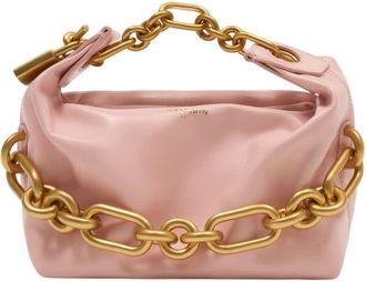 Balmain Chain-Link Leather Mini Bag Pink