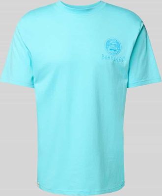 Boardies T-Shirt mit Label-Print Modell Maya in Hellblau, Gr&ouml;&szlig;e XXL