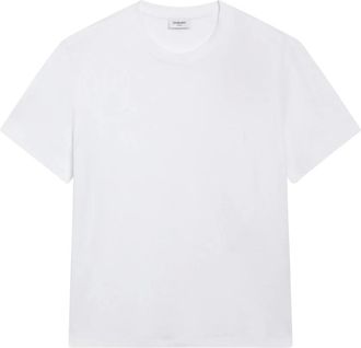 Saint Laurent Tops, Heren, Wit, L, Katoen, T-Shirt Classique