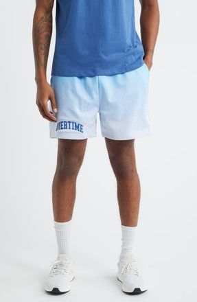 Overtime Classic Gradient Mesh Basketball Shorts in Blue at Nordstrom, Size Xx-Large