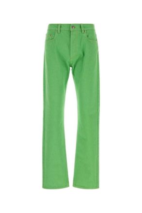Versace Green Mid Rise Jeans