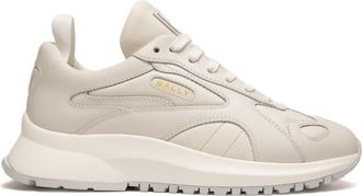 Bally logo-print panelled sneakers - women - Leather - 39.5 - Neutrals