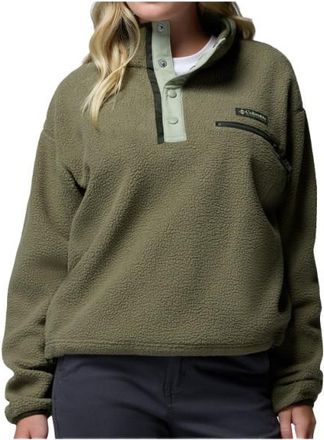Columbia Helvetia II Cropped Half Snap Fleece Fleecepullover f&uuml;r Damen | oliv