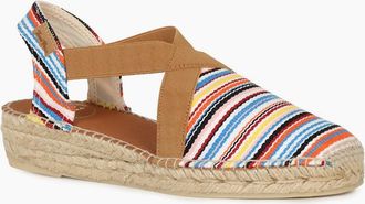 Toni Pons Womens Vinaros Womens Low Wedge Sandals - Multi Stripe - Size: 5