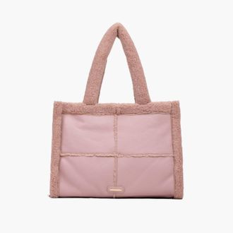 Like Dreams Womens North Everyday Vegan Sherpa Tote Bag In Pink