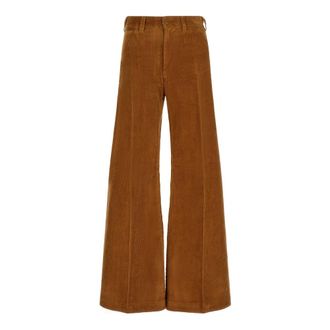 Polo Ralph Lauren Beaton Flared Pants - Dames - Wijde Broeken - Bruin - L - Katoen - Broeken
