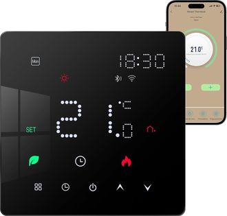 OEM Termostato El&eacute;ctrico Para Suelo Radiante Con Sensor, Termostato Inteligente Para Dormitorio Con Conexi&oacute;n Wifi, Compatible Con Tuya, Alexa Y Google Ass