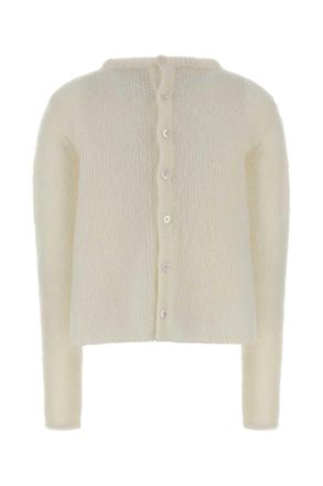 Loewe Womens Ivory Stretch Mohair Blend Cardigan White Maglieria