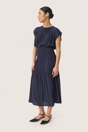 Soaked In Luxury SLLayna Short Sleeve Dress in Night Sky at Nordstrom, Size X-Large