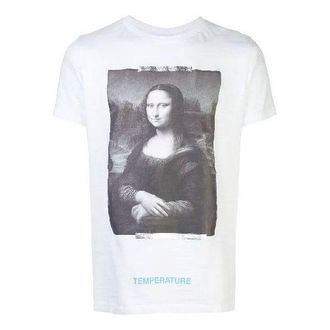 Off-white x MCA Crossover Mona Lisa Printing Round Neck Pullover Short Sleeve Slim Fit Version White OMAA002G190010170188