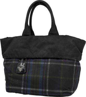 Prada Black Nylon Shoulder Bag Tote Bag (Pre-Owned)