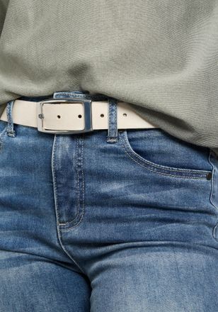 Laura Scott Lederg&uuml;rtel LAURA SCOTT, Damen, Gr. 11,5, beige (cream), Rindsleder, unifarben, G&uuml;rtel Lederg&uuml;rtel, f&uuml;r Damen im zeitlos edlem Design aus Velour-Leder