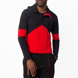 Ferragamo Colorblock Hooded Rain Jacket, Size X-Large