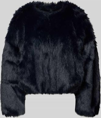 Drykorn Drykorn Jacke aus Kunstfell mit Rundhalsausschnitt Modell KILLCHURN in Marine, Größe 36