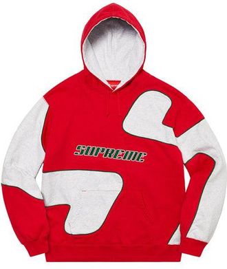 SUPREME Big S Logo Hoodie Red White SUP-FW20-078
