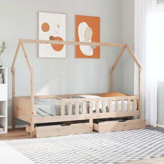 vidaXL Estructura De Cama Para Ni&ntilde;os Con Cajones Madera Pino 90x200 Cm Vidaxl