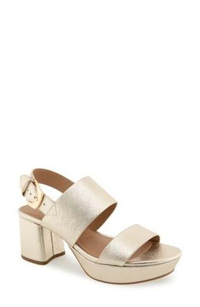 Aerosoles Camilia Platform Sandal in G07 Gold Met Txt Pu at Nordstrom Rack, Size 5.5