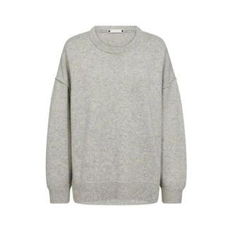 Co'Couture MajaCC O-Neck Knit - female - CoCouture - Round-neck Knitwear - Gray - XS - Knitwear