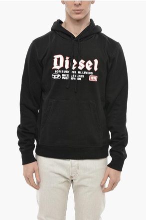Diesel Brushed Cotton Hooded Sweatshirt S-GINN-HOOD-K45 With Flocke size Xxl