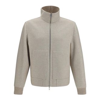 Brunello Cucinelli Dubbelzijdig Kasjmier Jasje - Heren - Truien - Beige - Maat: XL Kasjmier