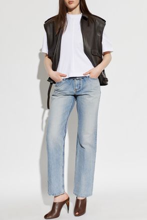 Alexander McQueen Jeans With Belt, Womens, Blue