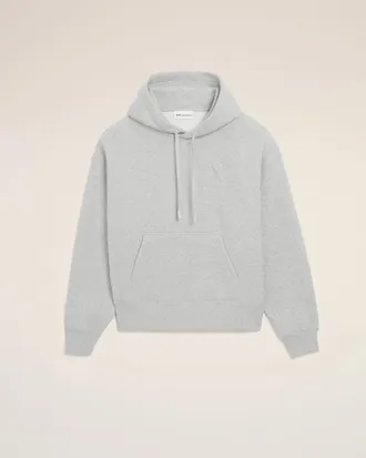 Ami Grey Cotton Embossed Ami De Coeur Hoodie Grey - XXXL - Unisex