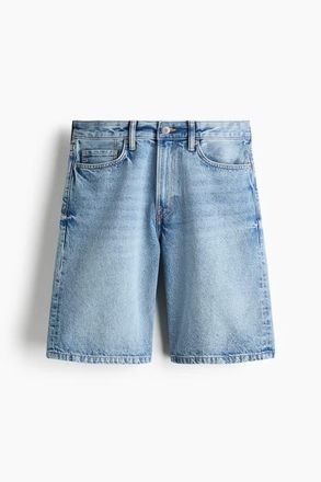 H&M Relaxed Denim Shorts in Denim Blue at Nordstrom, Size 34