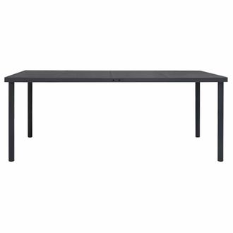 Berkfield Home Outdoor Dining Table Anthracite 190x90x74 cm Steel in Black | Size: 190 x 90 x 74 cm