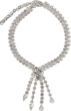 Alessandra Rich Dubbele Rij Kristallen Ketting - Dames - Kettingen - Grijs - ONE Size - Accessoires