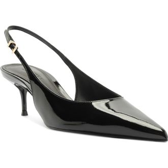 Schutz Paola Mid Slingback Pump in Black at Nordstrom, Size 6.5