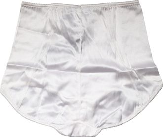 Dolce & Gabbana Womens White Silk Blend High Waist Girdle Panty Underwear Elastane Clothing