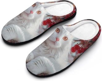 Generic Cat on The Cherrytrees Womens Slippers Winter Warm House Shoes Indoor Outdoor Hotel Slipper