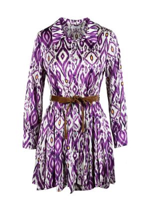 Motel White Printed Viscose Mini Dress