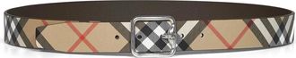 Burberry Reversible Check B Buckle Belt - Heren - Riemen - Veelkleurig - 95 CM - Katoen - Accessoires
