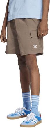 adidas Mens adidas Essential Woven Cargo Shorts - Trace Brown Size XXL